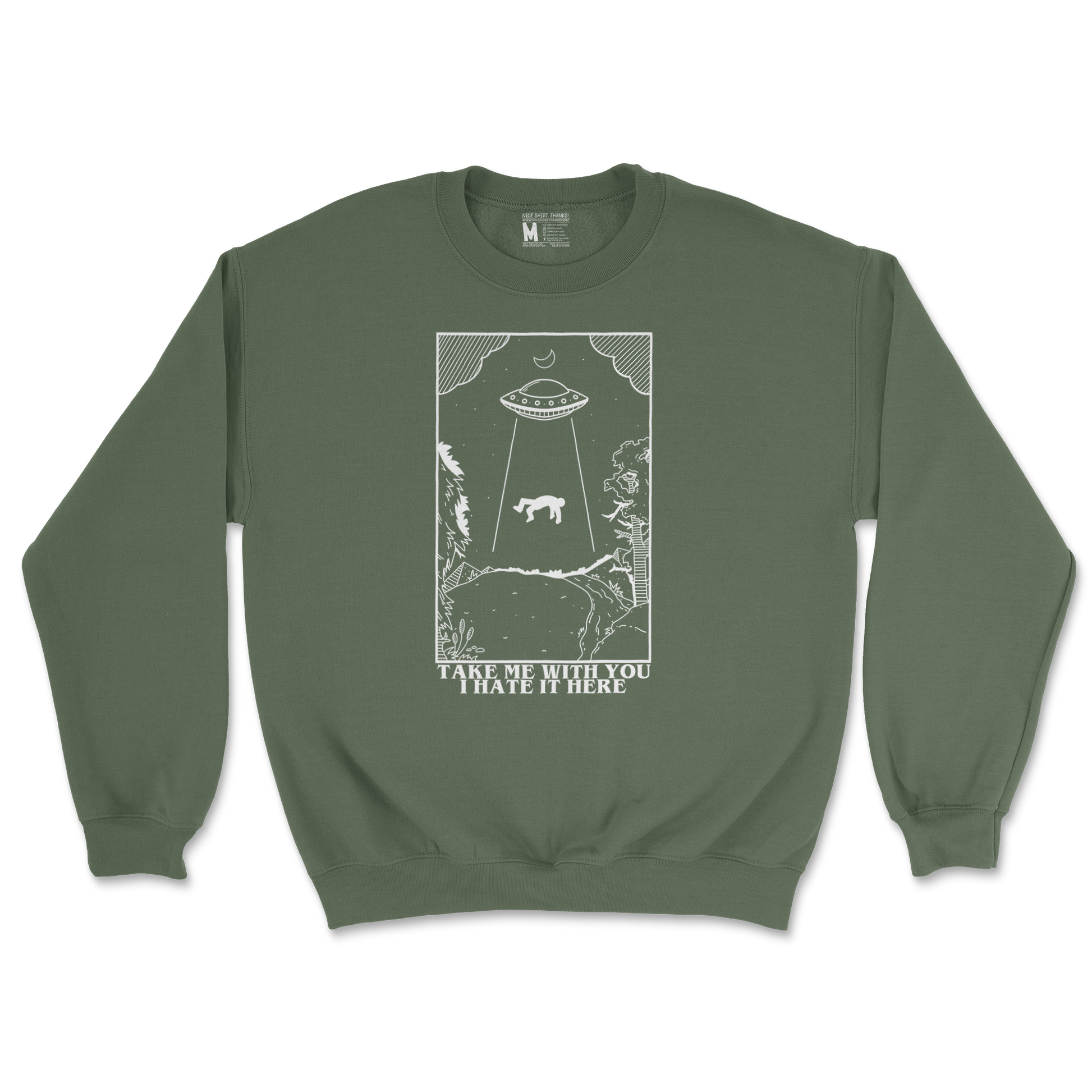 Gildan SoftStyle Crew Neck in Military Green