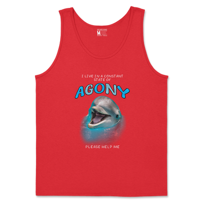 Gildan SoftStyle Tank Top Agony Dolphin in Red