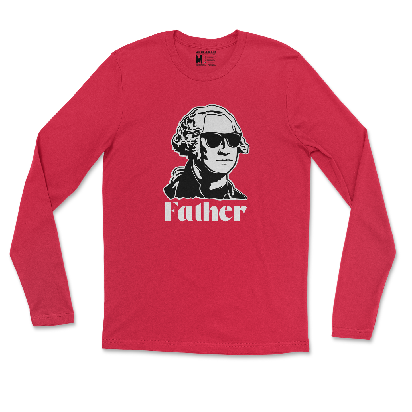 Gildan SoftStyle Long Sleeve Father  in Red