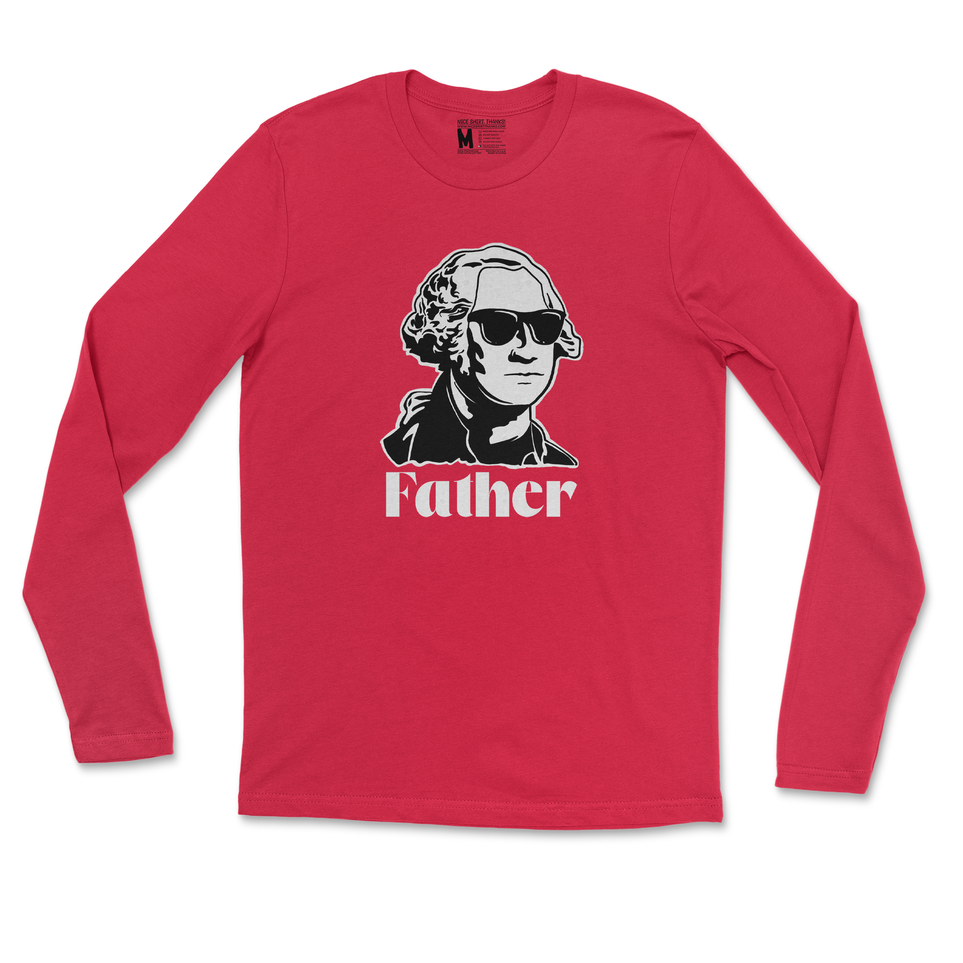 Gildan SoftStyle Long Sleeve Father  in Red