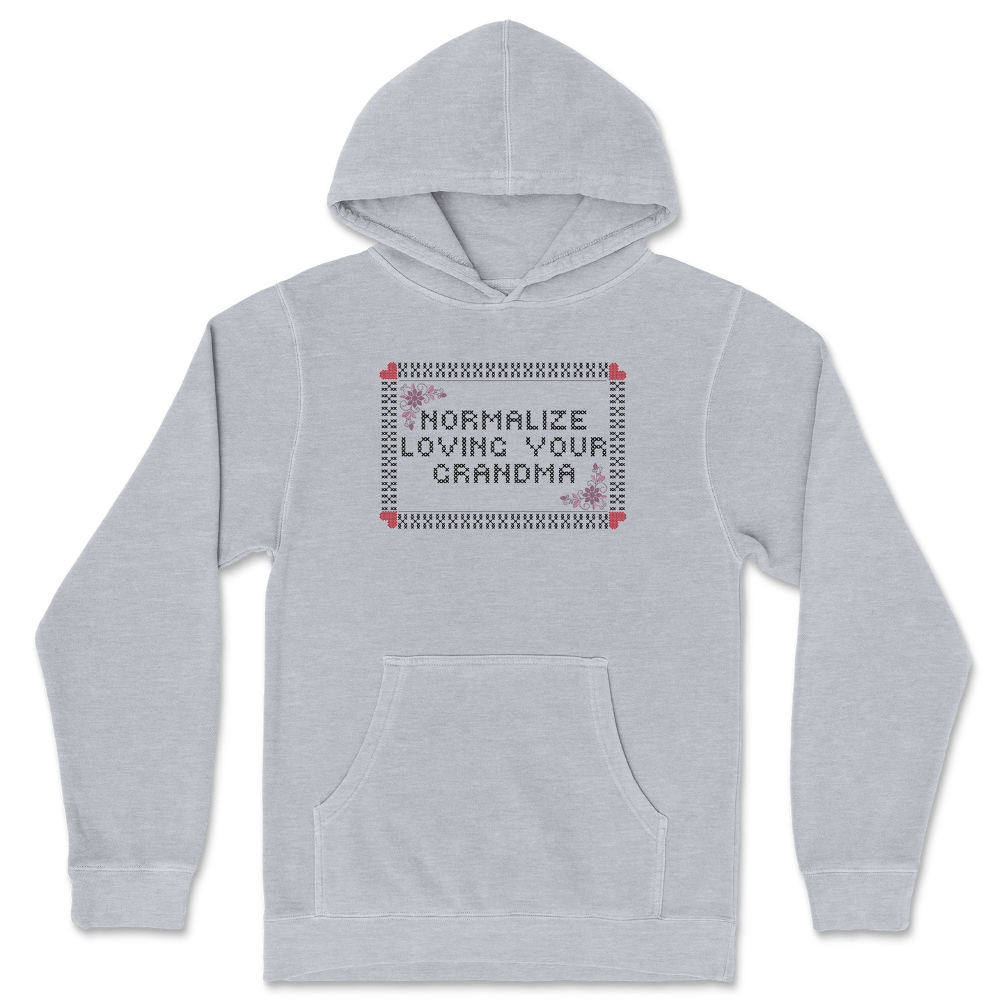 Independent Clothing Co. Hoodie Cross Stitch in Grey Heather