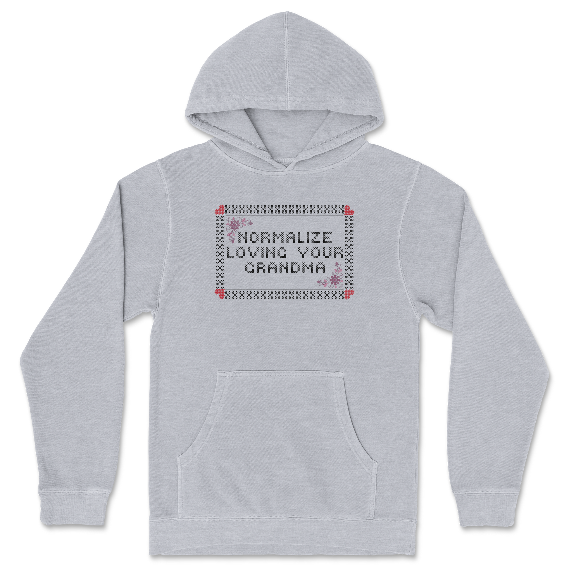 Independent Clothing Co. Hoodie Cross Stitch in Grey Heather