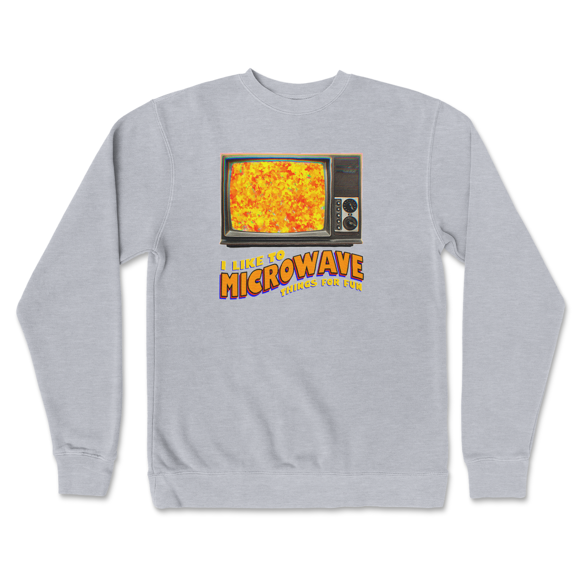 Independent Clothing Co. Crew Neck Microwave For Fun in GreyHeather