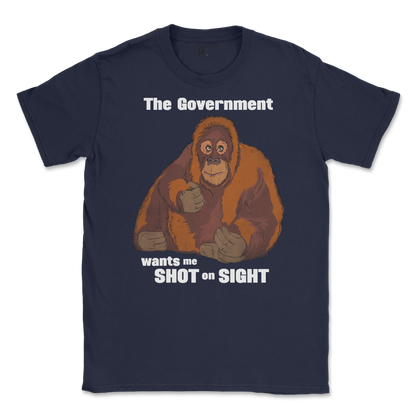 Gildan SoftStyle T-Shirt The Government Hates Me  in Navy