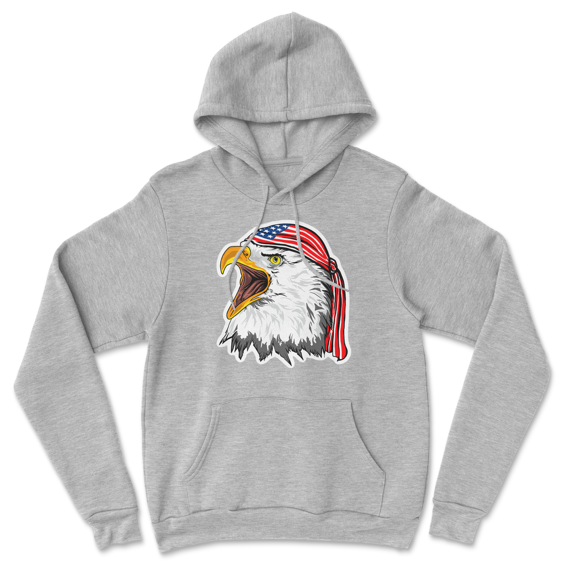 Heavy Blend Hoodie Freedom Eagle in Grey Heather