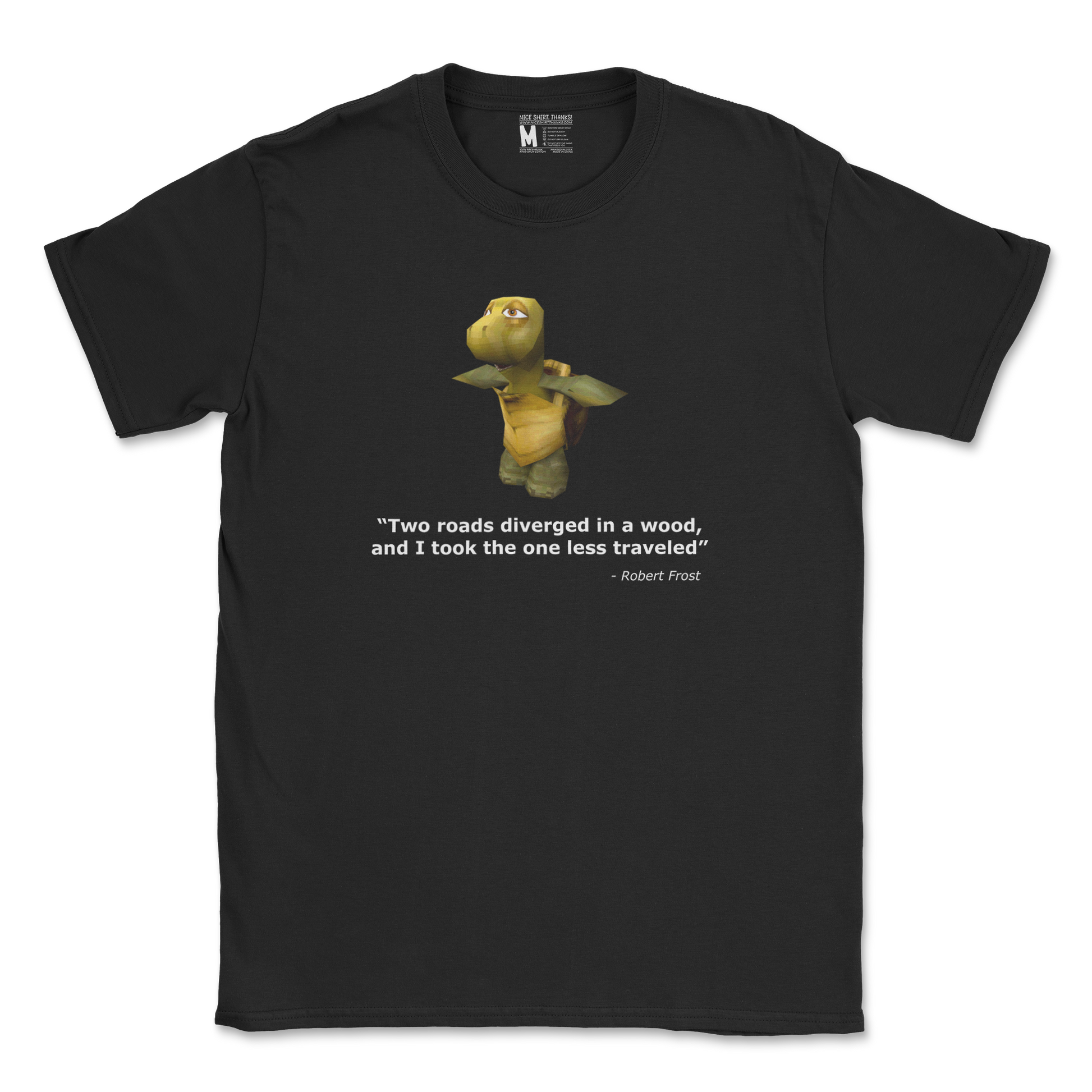 Gildan SoftStyle T-Shirt Robert Frost Quote in Black