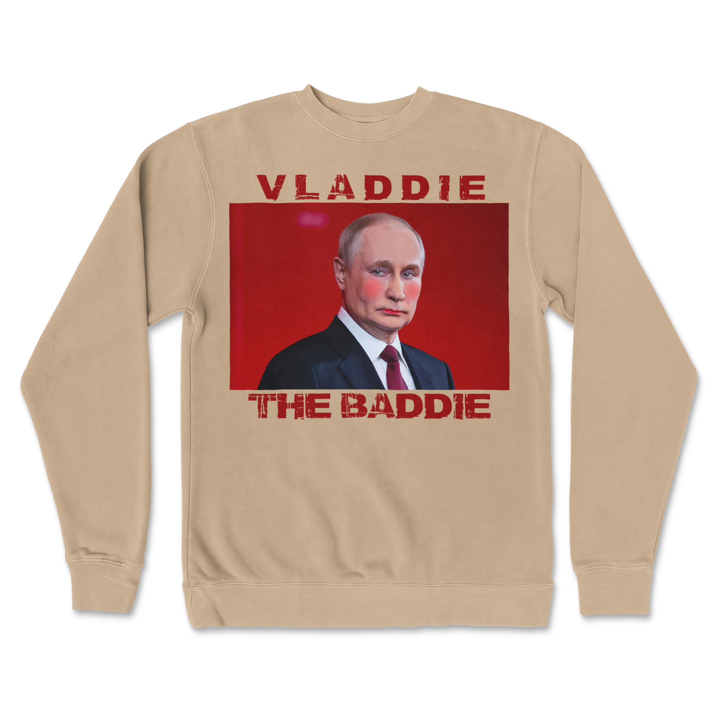 Independent Clothing Co. Crew Neck Vladdie The Baddie in Sandstone