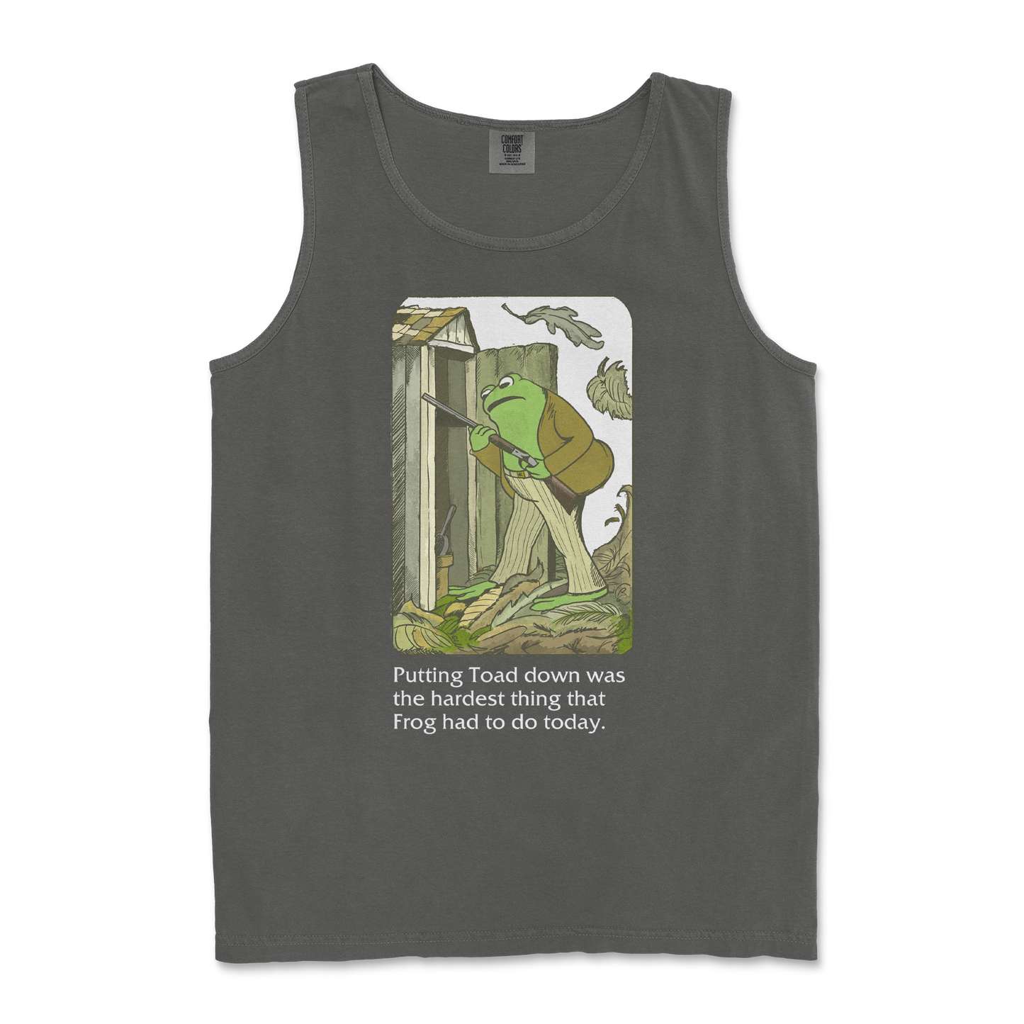 Comfort Colors Tank Top Frog and Toad  in Pepper