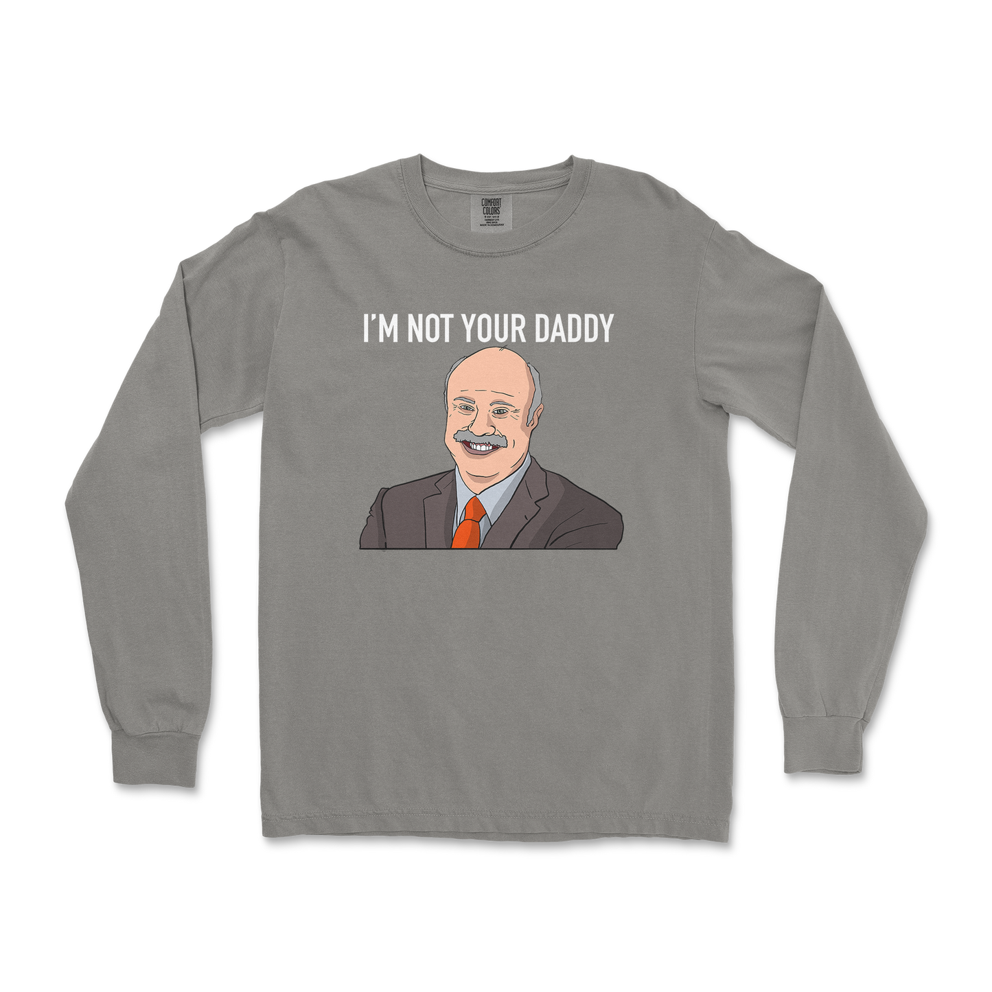 Comfort Colors Long Sleeve Daddy Phil in Grey