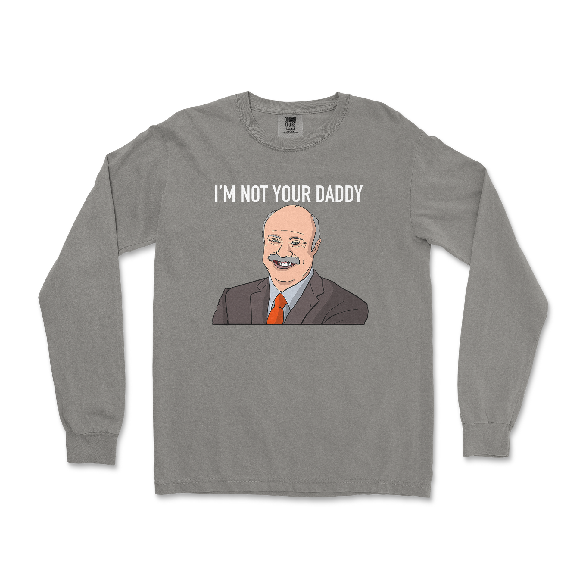 Comfort Colors Long Sleeve Daddy Phil in Grey