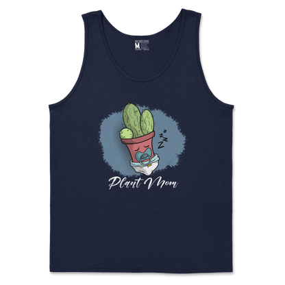 Gildan SoftStyle Tank Top Plant Mom 2 in Navy