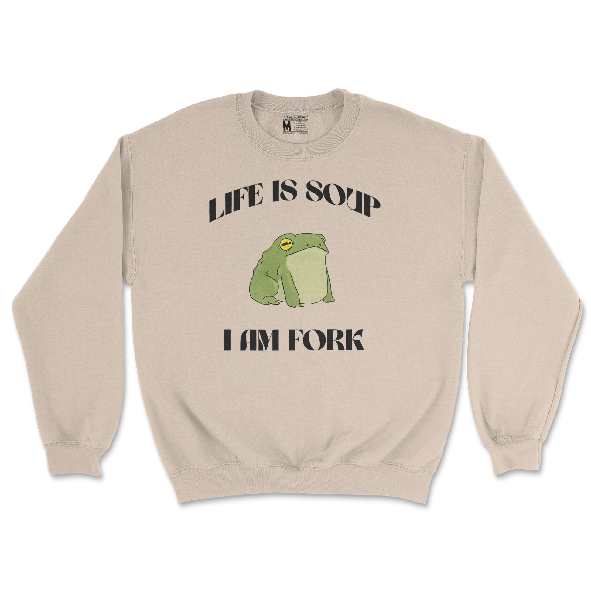 Gildan SoftStyle Crew Neck Life is Soup in Sand