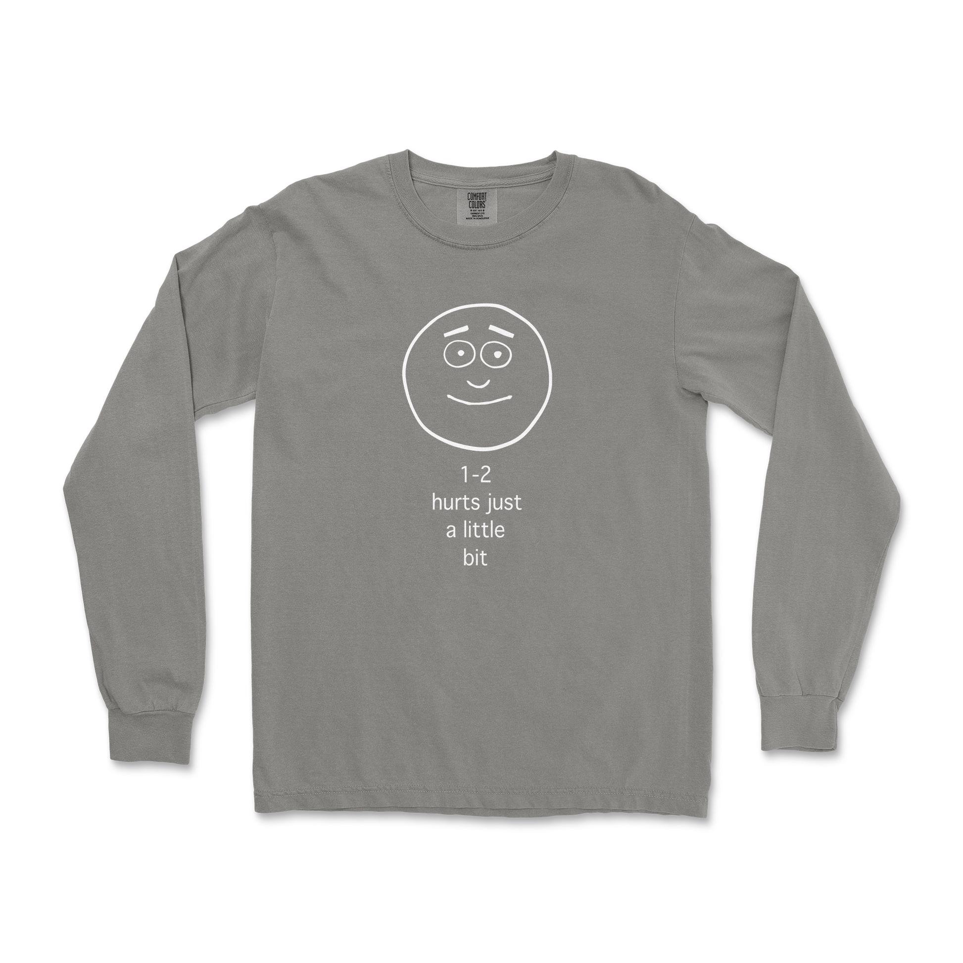 Comfort Colors Long Sleeve Hurts A Little Bit in Grey