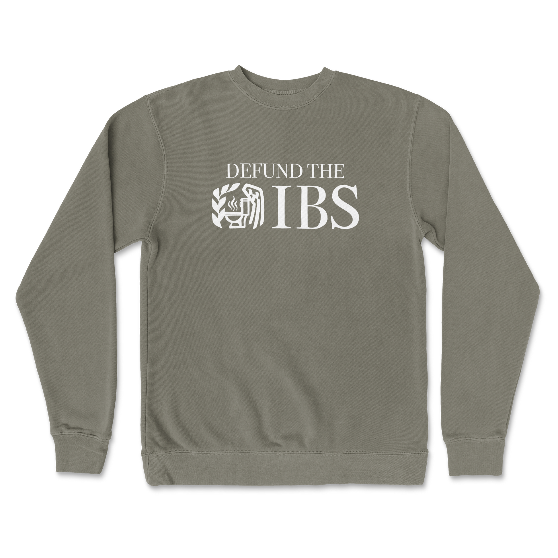 Independent Clothing Co. Crew Neck Defund The IBS in Army