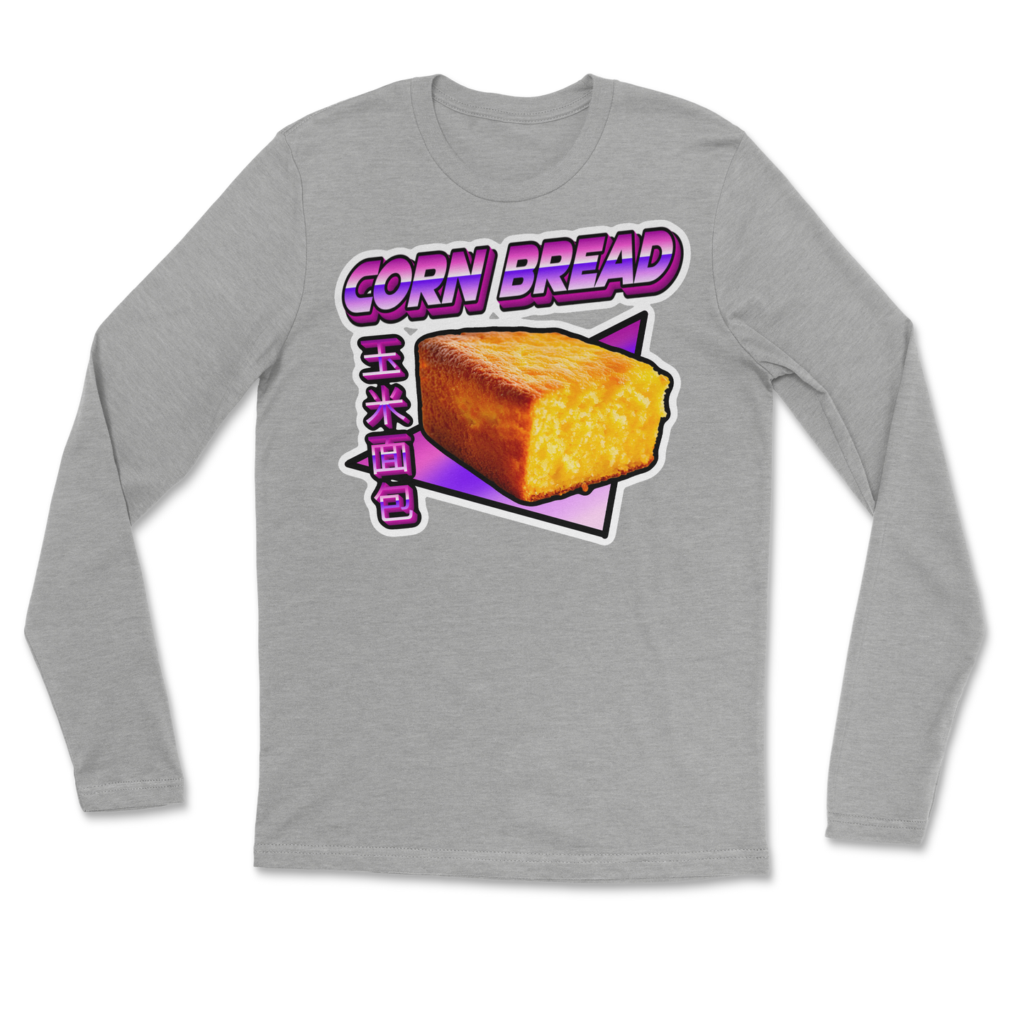 The Nice Shirt Long Sleeve Corn Bread  in Heather-Gray