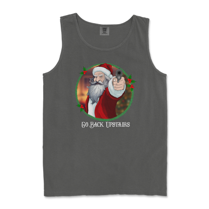 Comfort Colors Tank Top Angry Santa  in Pepper