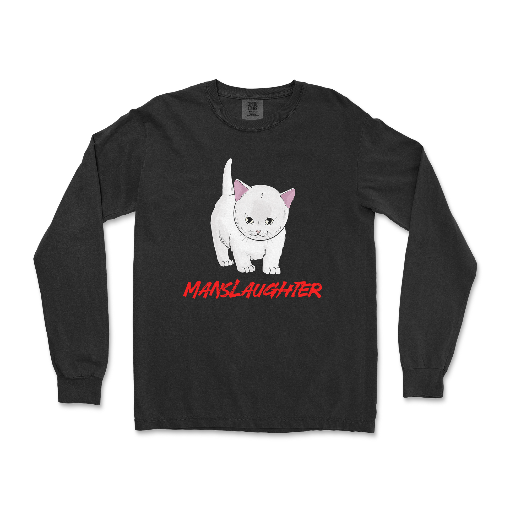 Comfort Colors Long Sleeve Manslaughter in Black