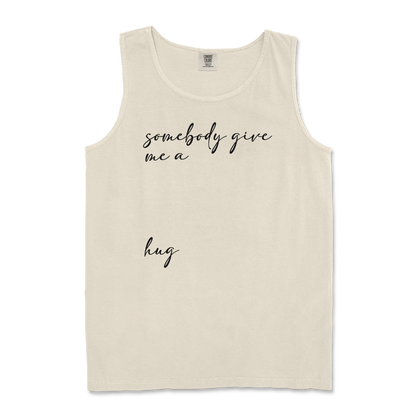 Comfort Colors Tank Top Hug Me in Ivory