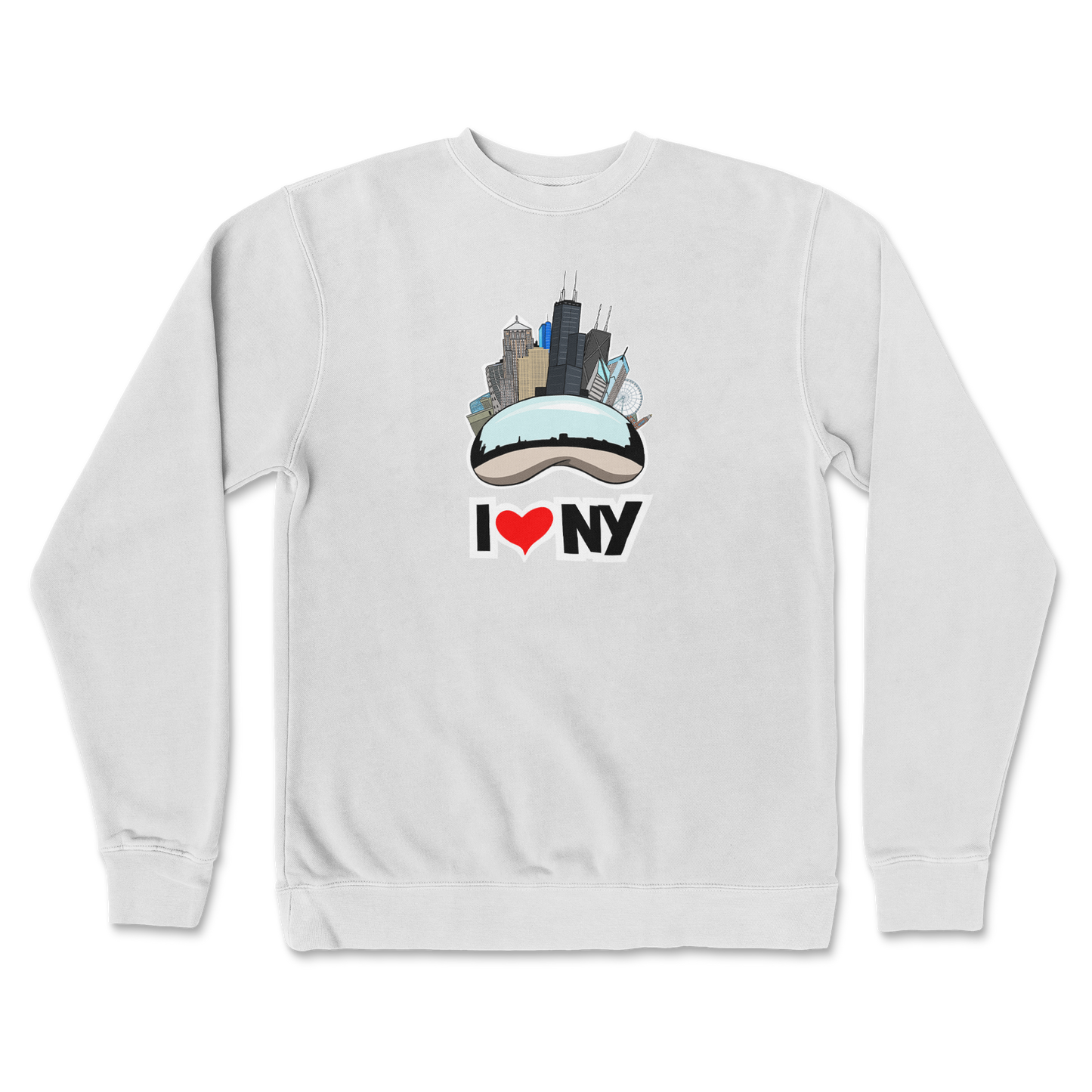 Independent Clothing Co. Crew Neck I Heart NY in White