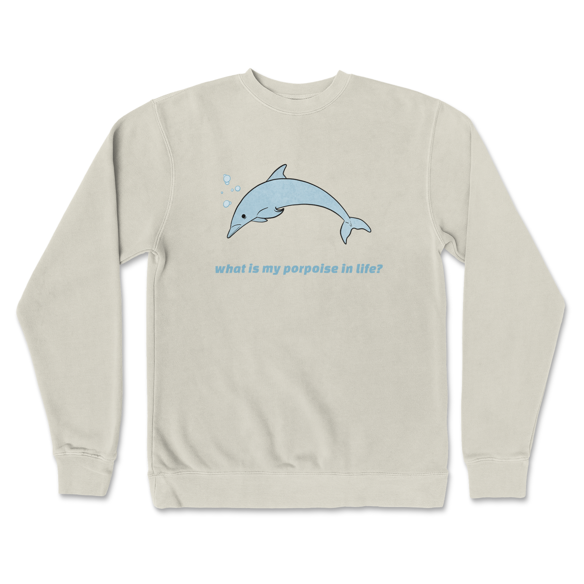 Independent Clothing Co. Crew Neck Porpoise in Bone