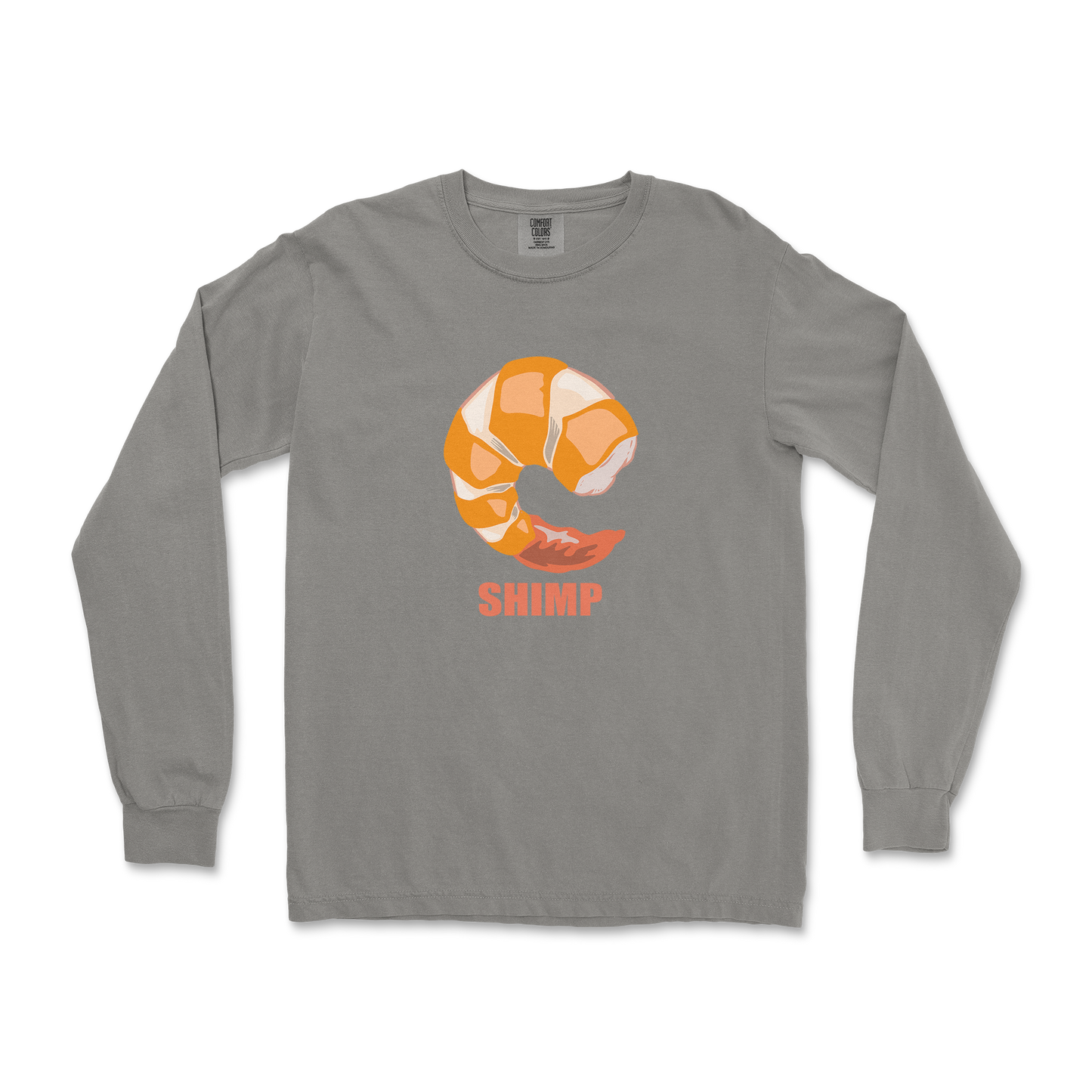 Comfort Colors Long Sleeve Shimp in Grey