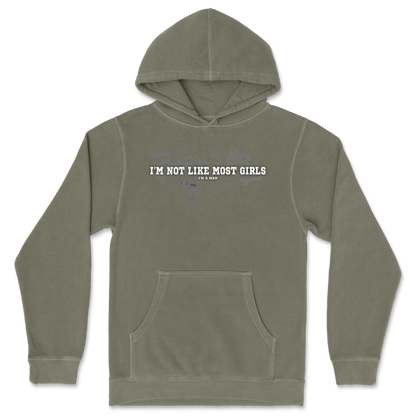 Independent Clothing Co. Hoodie Not Like Most Girls in Olive