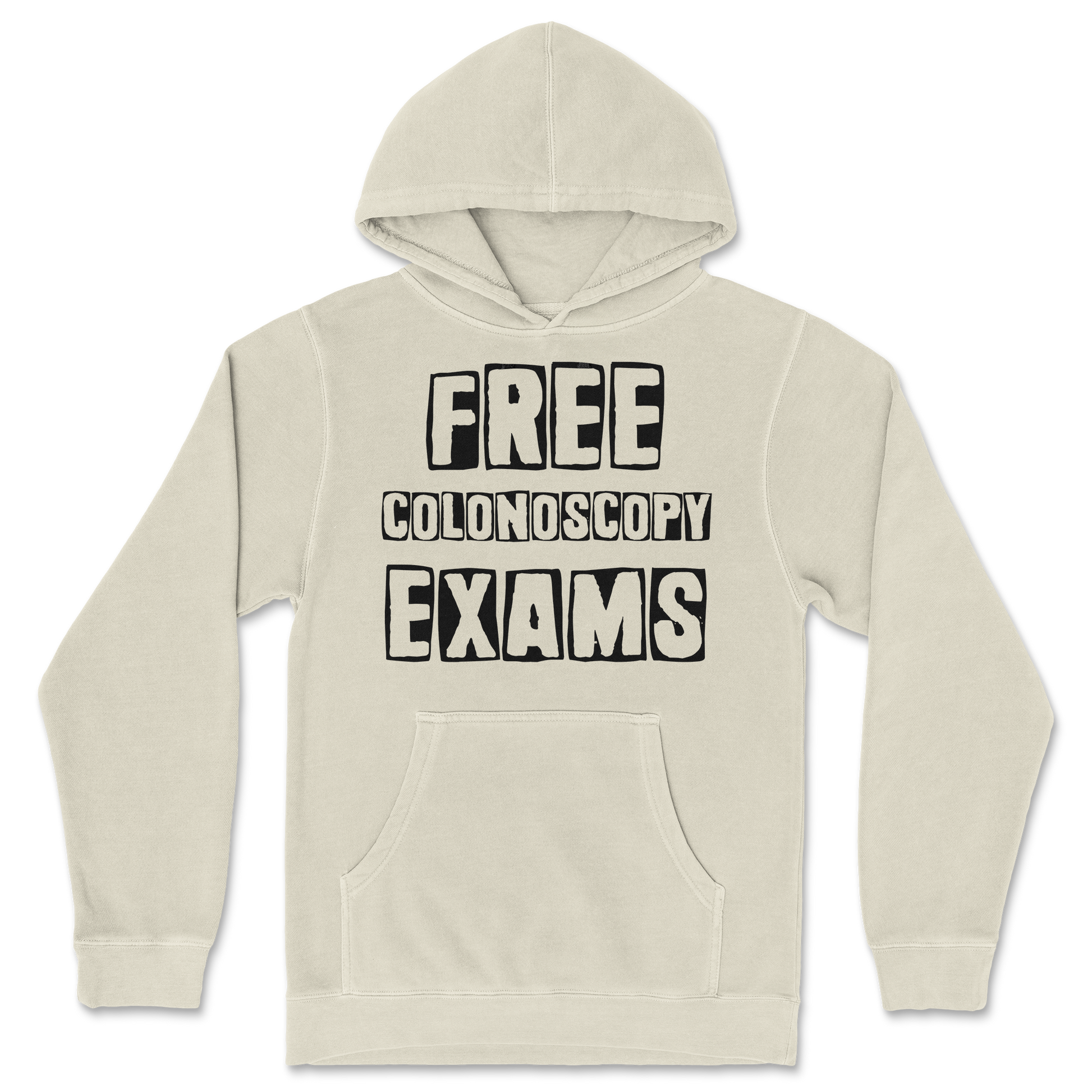 Independent Clothing Co. Hoodie Free Colonoscopy Exams in Ivory