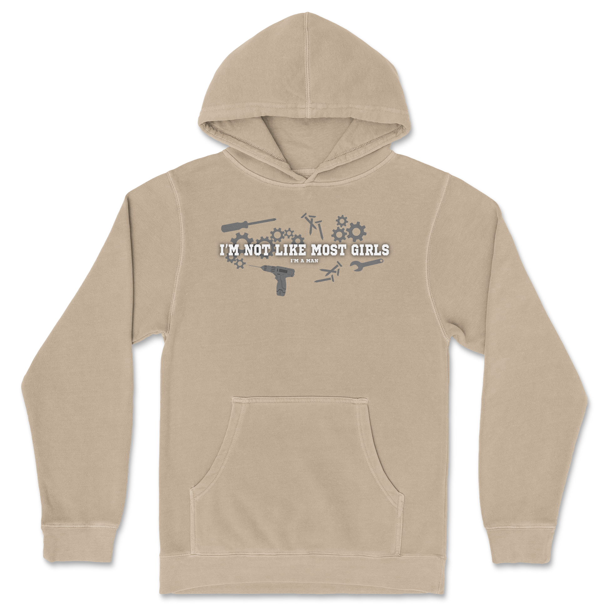 Independent Clothing Co. Hoodie Not Like Most Girls in Sandstone