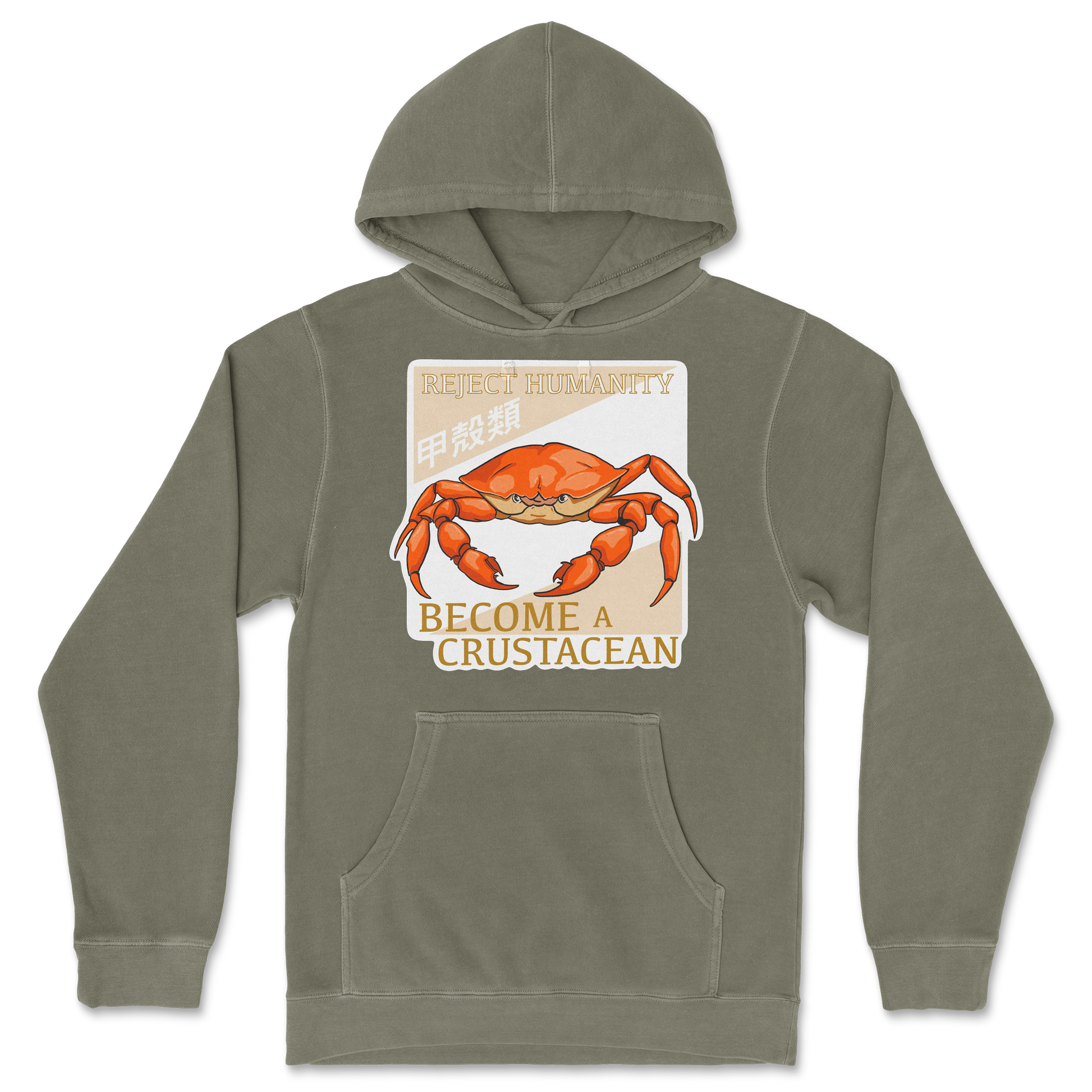 Independent Clothing Co. Hoodie Embrace the Crab in Olive