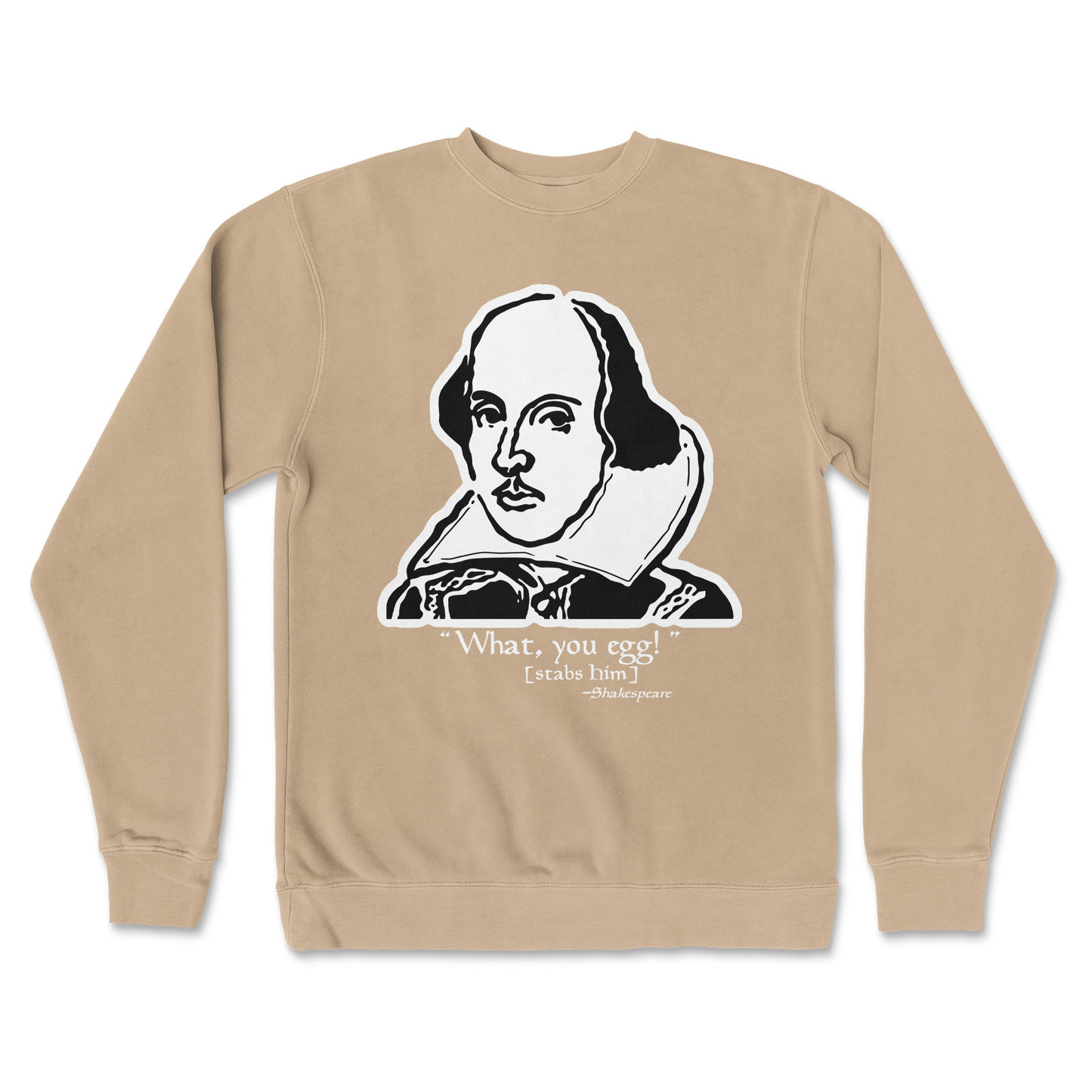 Independent Clothing Co. Crew Neck Shakespeare Quote  in Sandstone