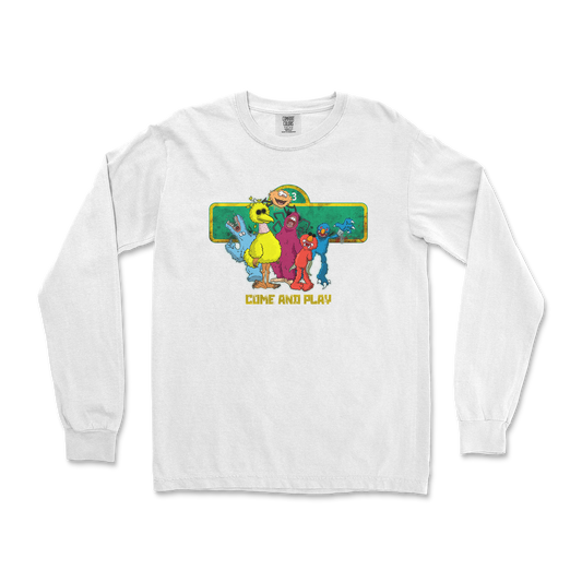 Comfort Colors Long Sleeve Cursed Sesame Street in White