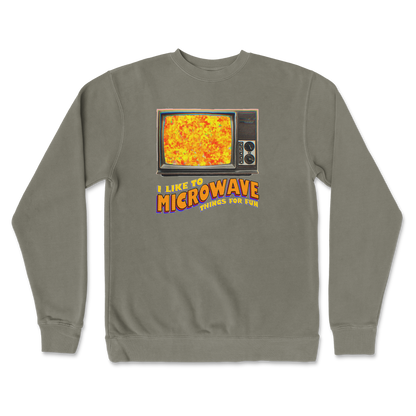 Independent Clothing Co. Crew Neck Microwave For Fun in Army