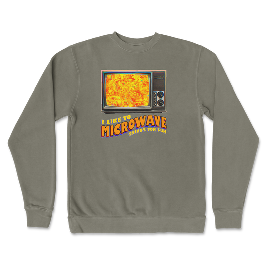 Independent Clothing Co. Crew Neck Microwave For Fun in Army