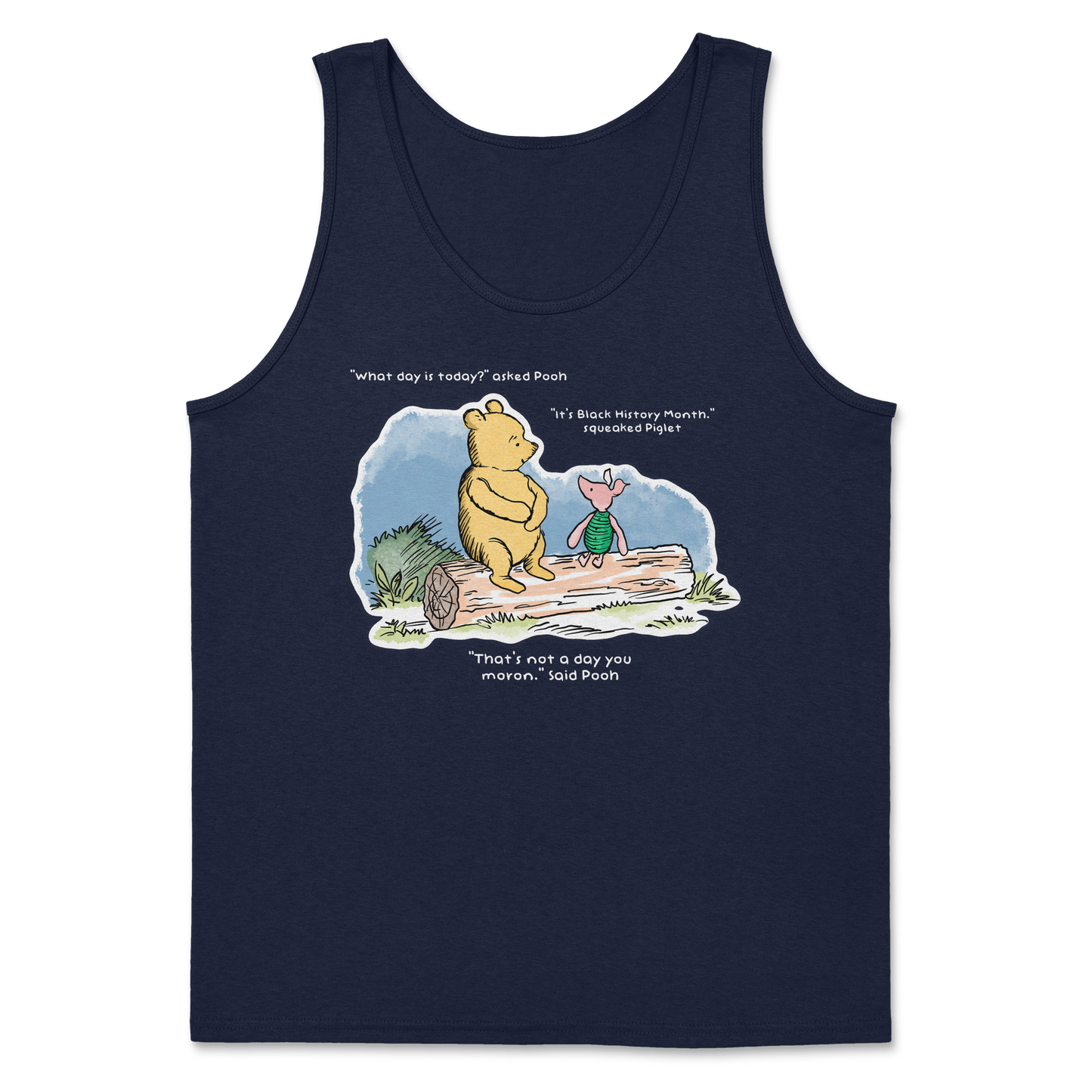 The Nice Shirt Tank Top Winnie the Pooh  in Navy