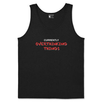 Gildan SoftStyle Tank Top For Our Lil Overthinker in Black