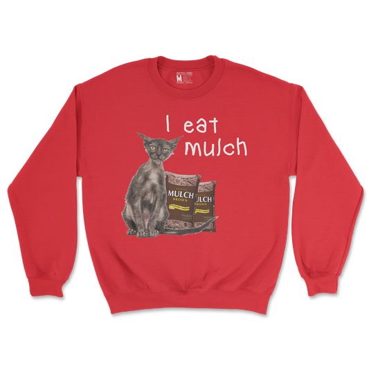 Gildan SoftStyle Crew Neck I Eat Mulch in Red