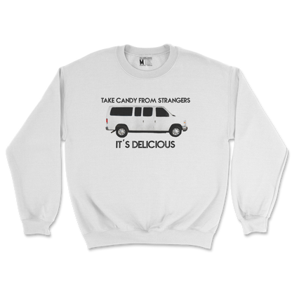 Gildan SoftStyle Crew Neck Stranger Danger in White