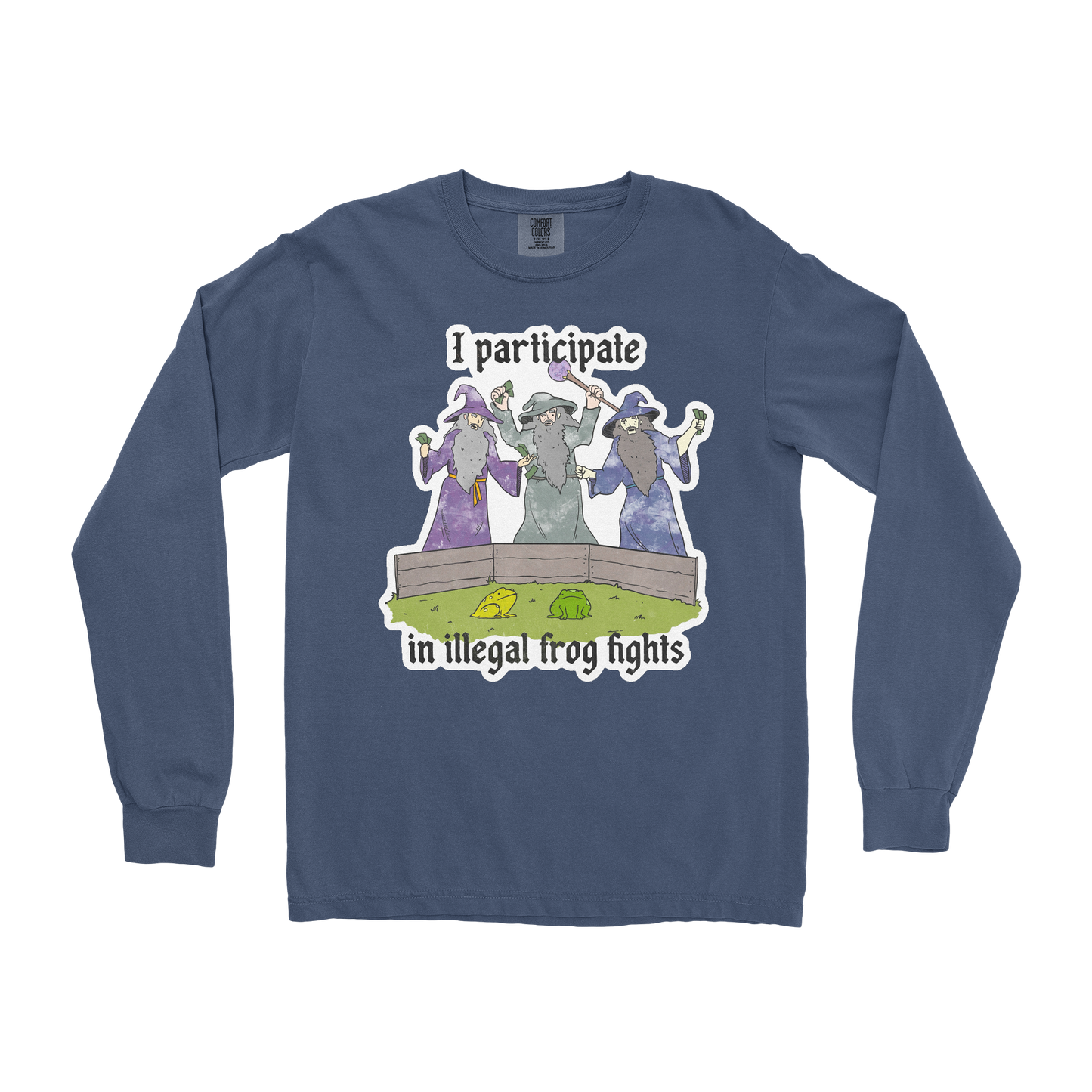 Comfort Colors Long Sleeve Wizard Activities  in Midnight