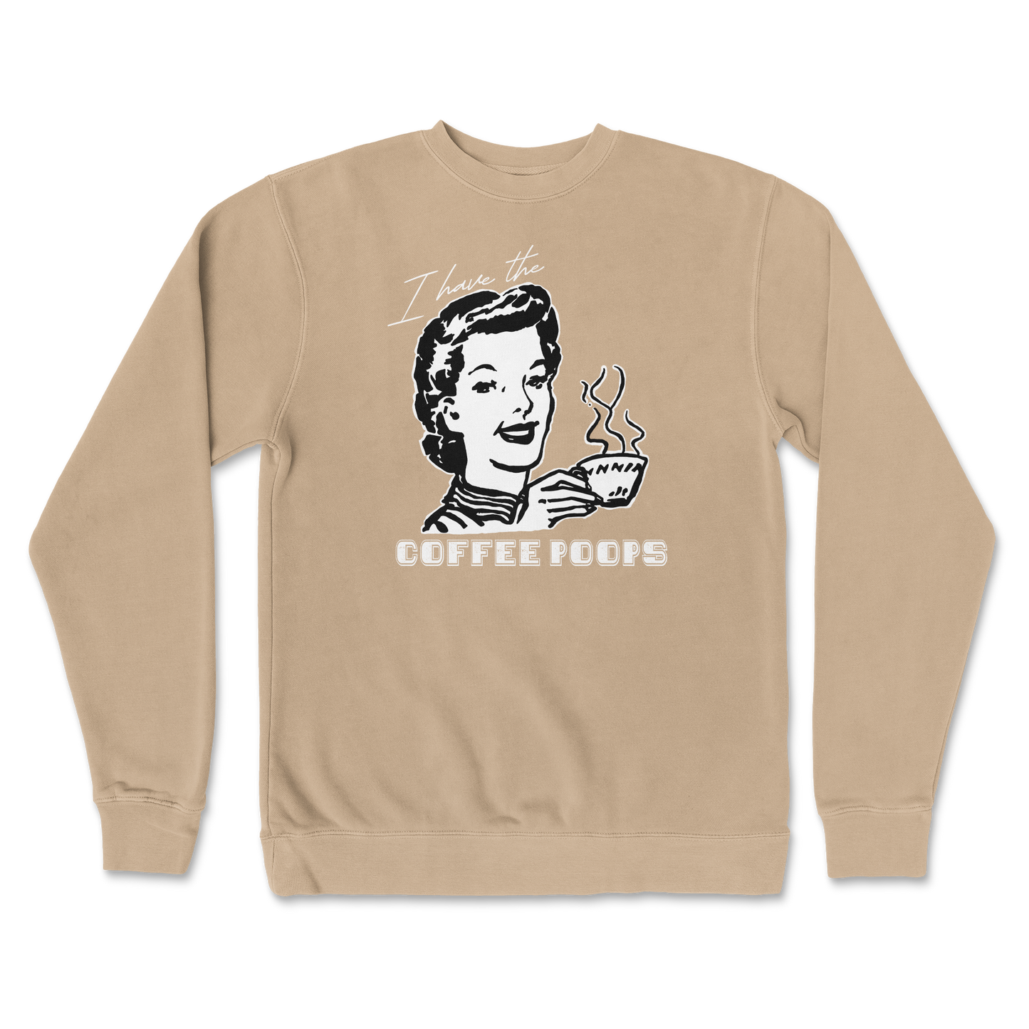 Independent Clothing Co. Crew Neck Coffee Poops  in Sandstone