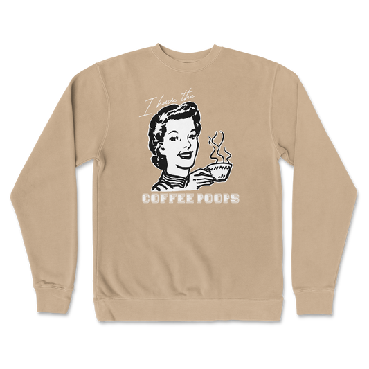 Independent Clothing Co. Crew Neck Coffee Poops  in Sandstone