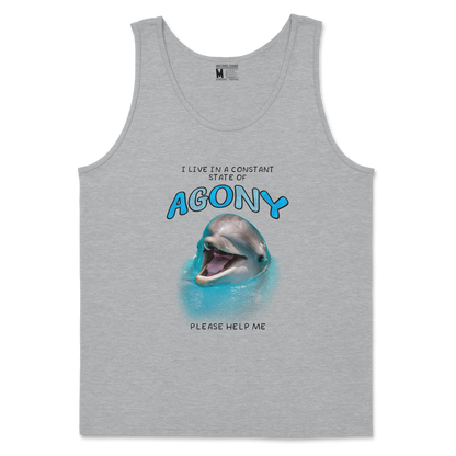 Gildan SoftStyle Tank Top Agony Dolphin in Sports Grey