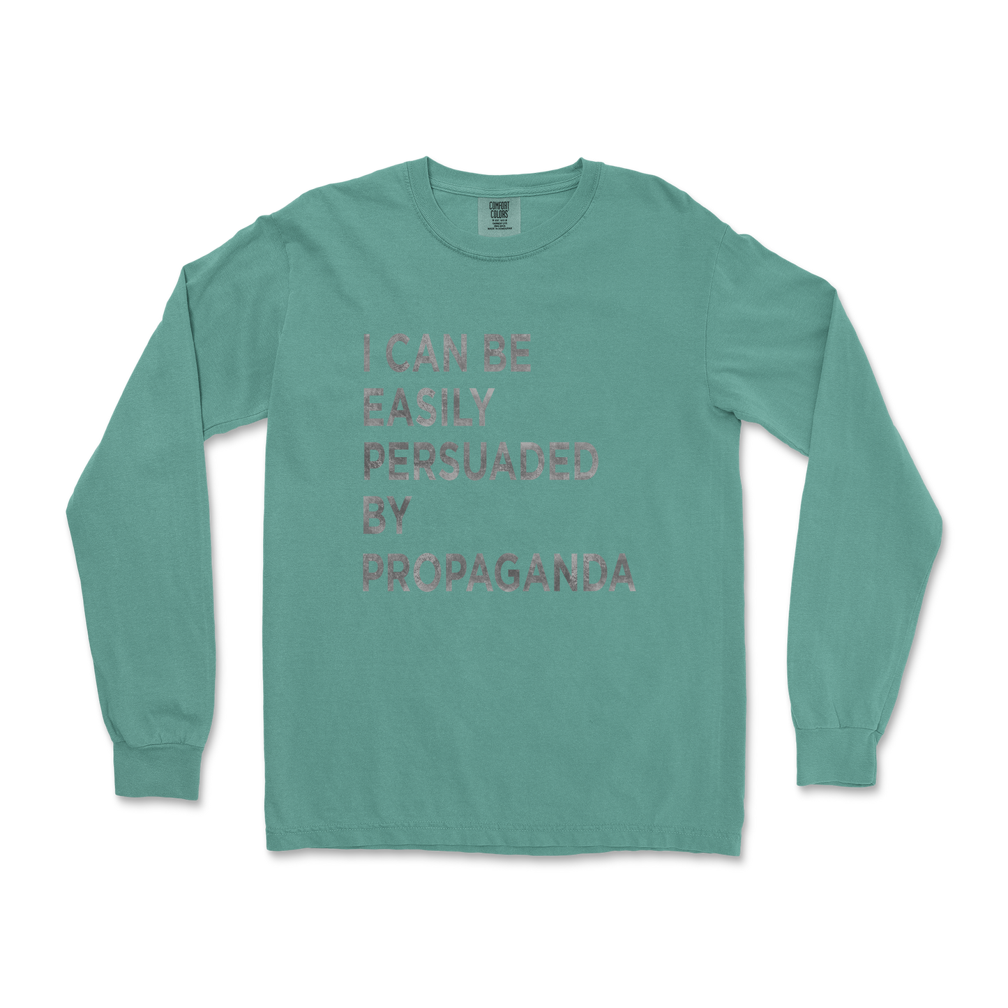 Comfort Colors Long Sleeve Propaganda in LightGreen