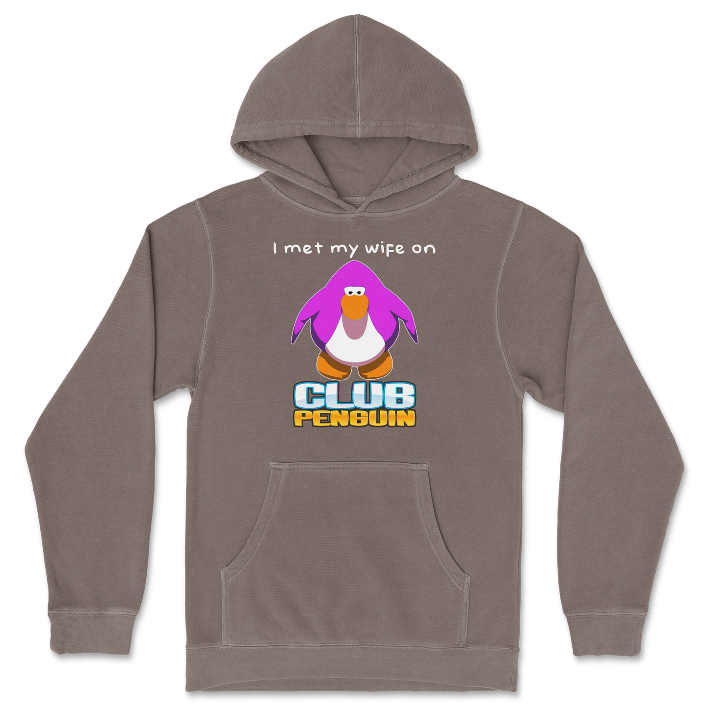 Independent Clothing Co. Hoodie Club Penguin Wife  in Clay