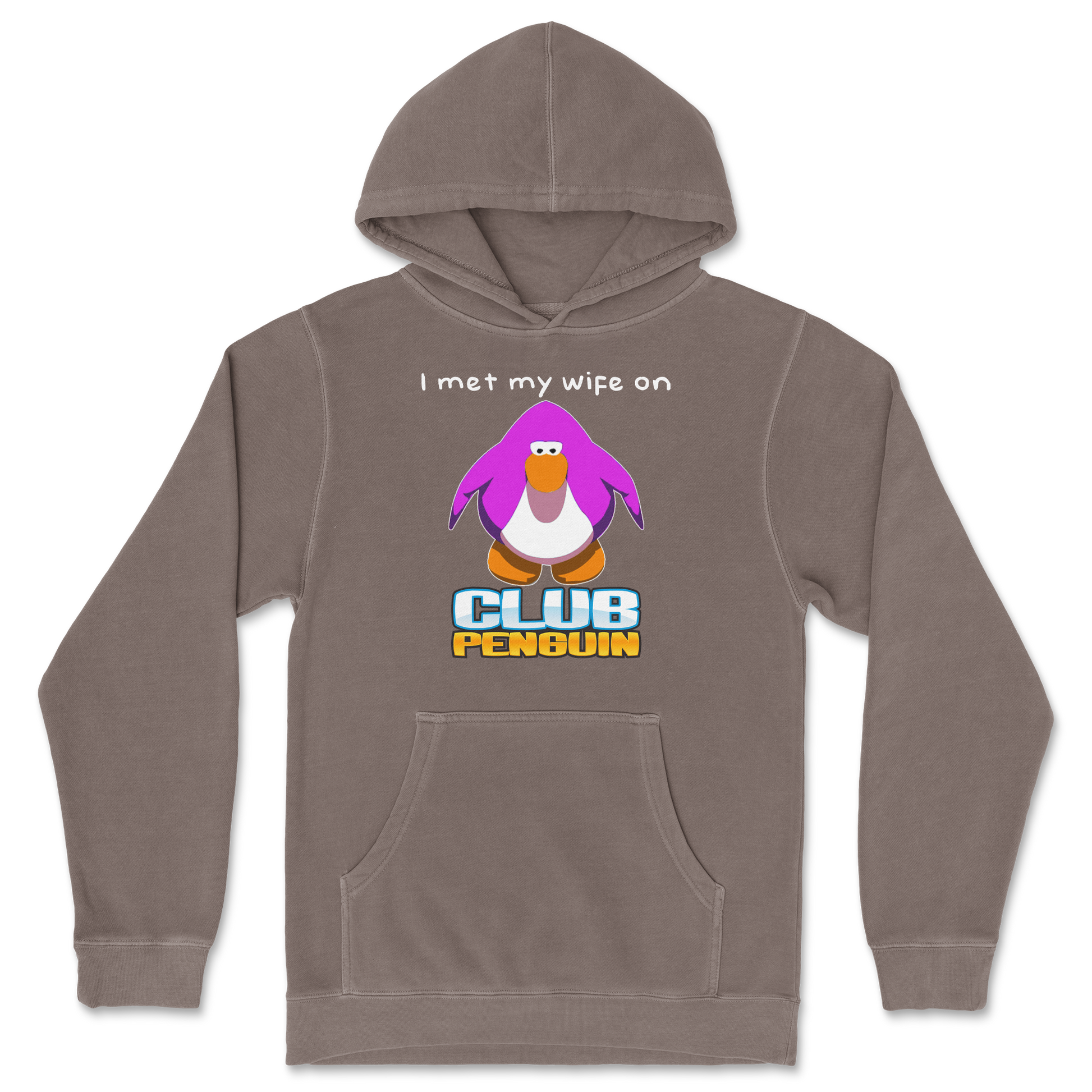 Independent Clothing Co. Hoodie Club Penguin Wife  in Clay