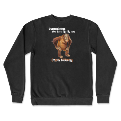 Independent Clothing Co. Crew Neck Cash Money Monkey  in Black