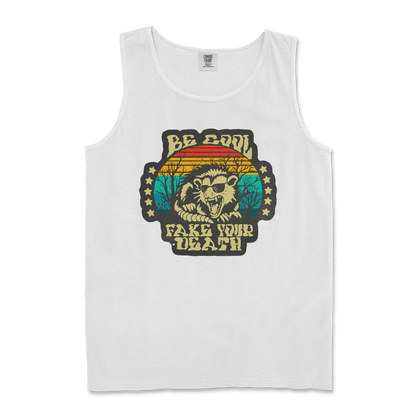 Comfort Colors Tank Top Fake Your Death in White