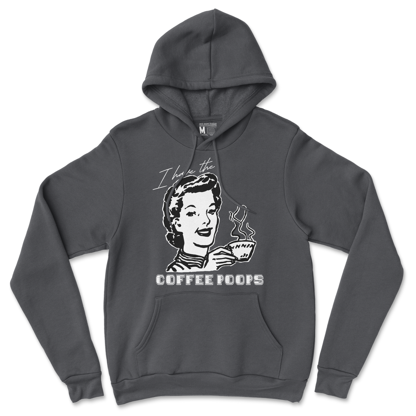 Gildan SoftStyle Hoodie Coffee Poops  in Black