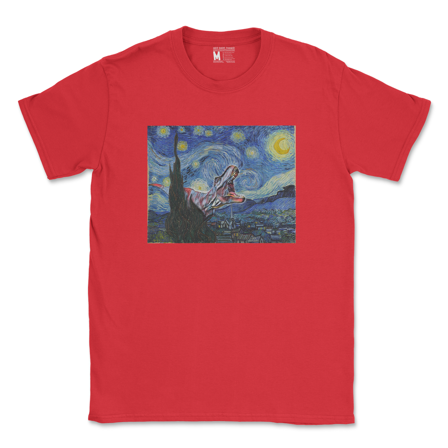 Gildan SoftStyle T-Shirt Van Gogh but Cooler in Red