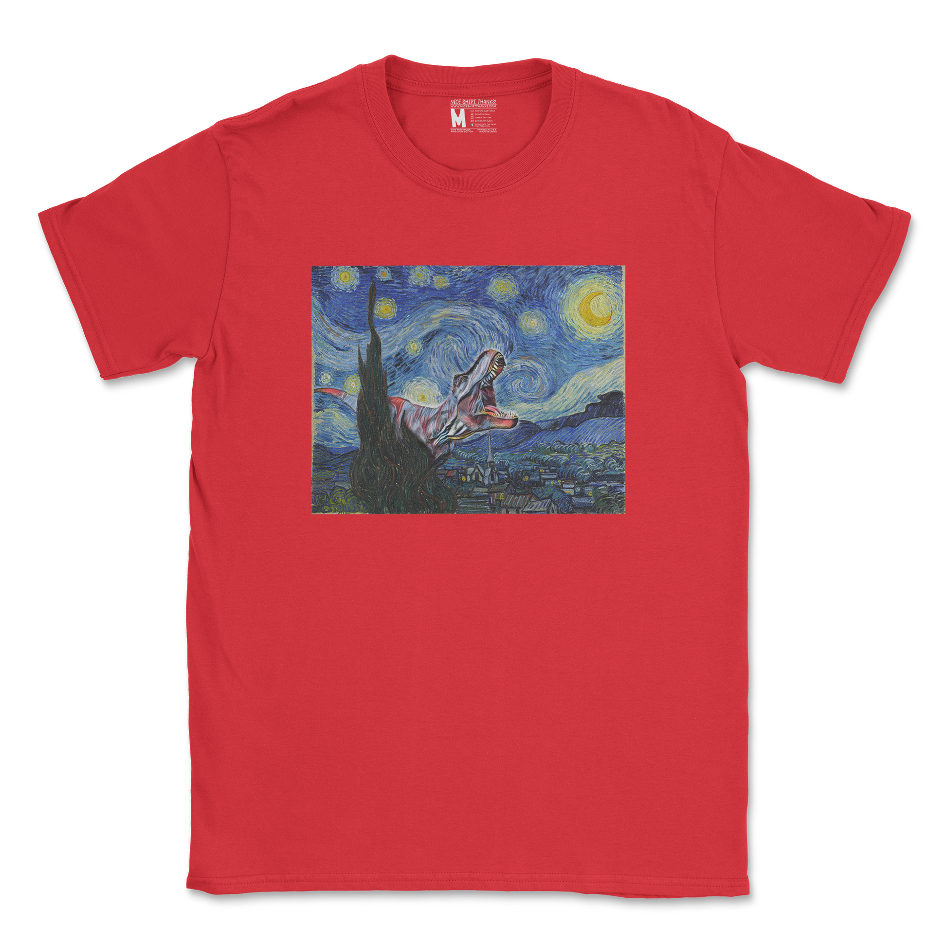 Gildan SoftStyle T-Shirt Van Gogh but Cooler in Red