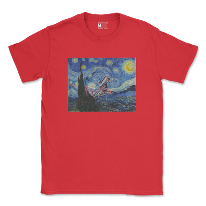 Gildan SoftStyle T-Shirt Van Gogh but Cooler in Red